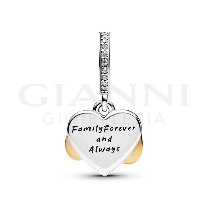 Charm Pandora - Pendente Cuore e Infinito Rosa Charm