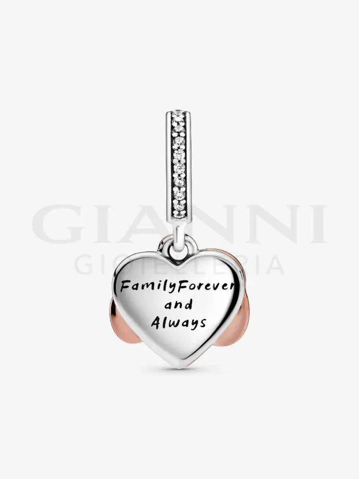 Charm Pandora - Pendente Cuore e Infinito Rosa Charm
