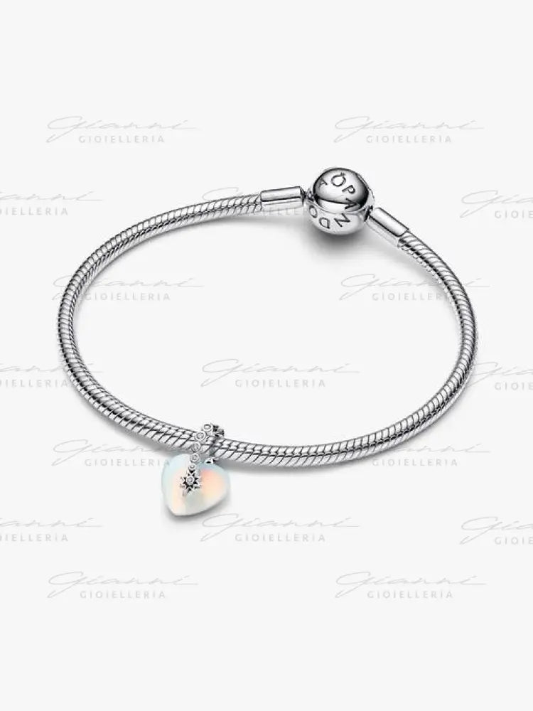 Charm Pandora - Pendente Cuore e Stella Cadente Charm