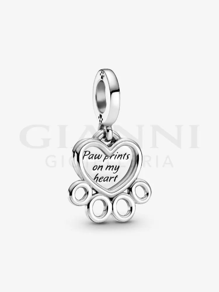 Charm Pandora - Pendente Cuore e Zampa Charm