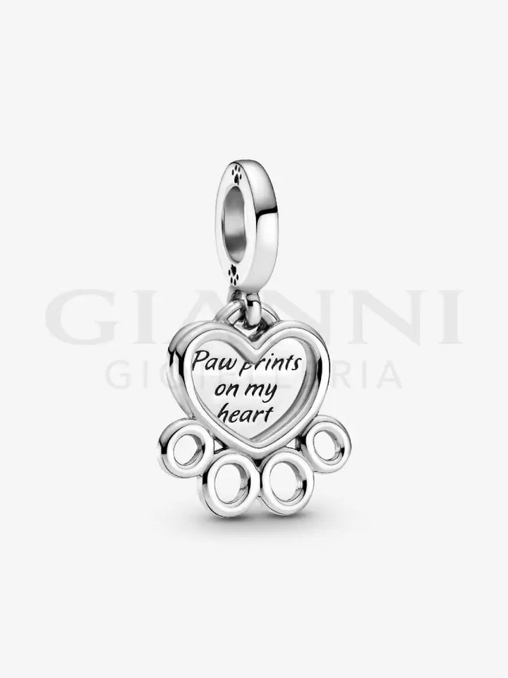 Charm Pandora - Pendente Cuore e Zampa Charm