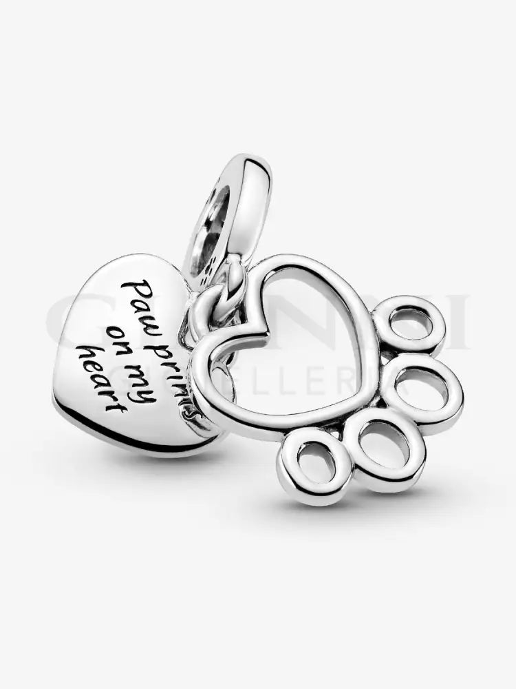 Charm Pandora - Pendente Cuore e Zampa Charm