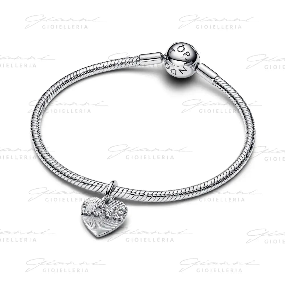 Charm Pandora - Pendente Cuore ’Love’ da incidere Charm