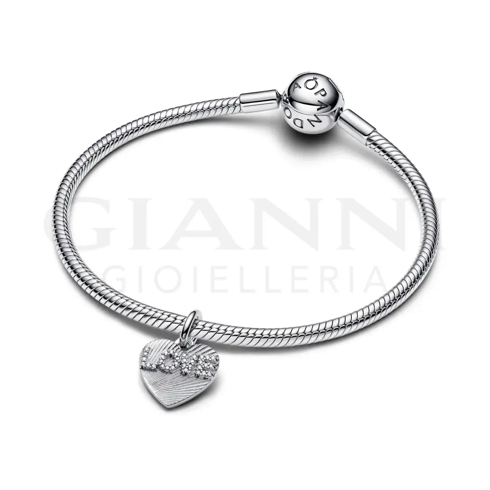 Charm Pandora - Pendente Cuore ’Love’ da incidere Charm