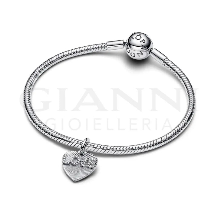 Charm Pandora - Pendente Cuore ’Love’ da incidere Charm