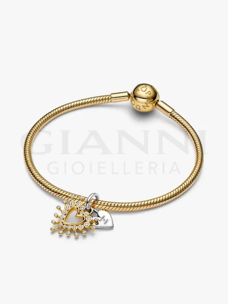 Charm Pandora - Pendente Cuore Luminoso Doppio Charm
