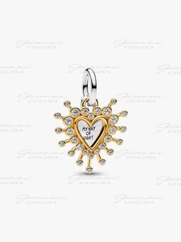 Charm Pandora - Pendente Cuore Luminoso Doppio Charm