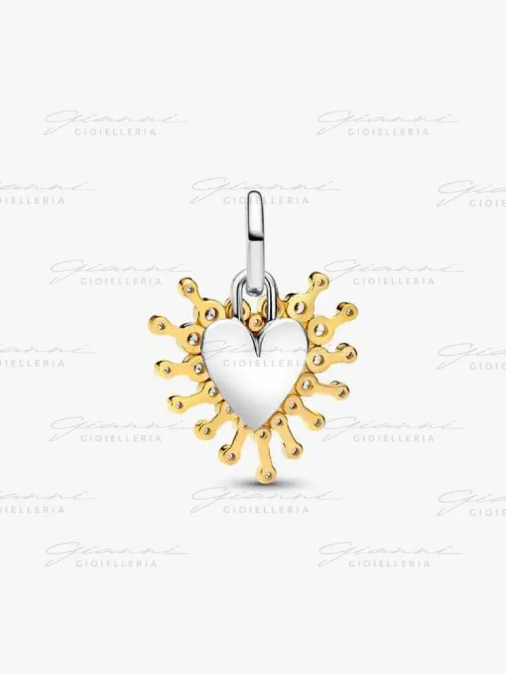Charm Pandora - Pendente Cuore Luminoso Doppio Charm