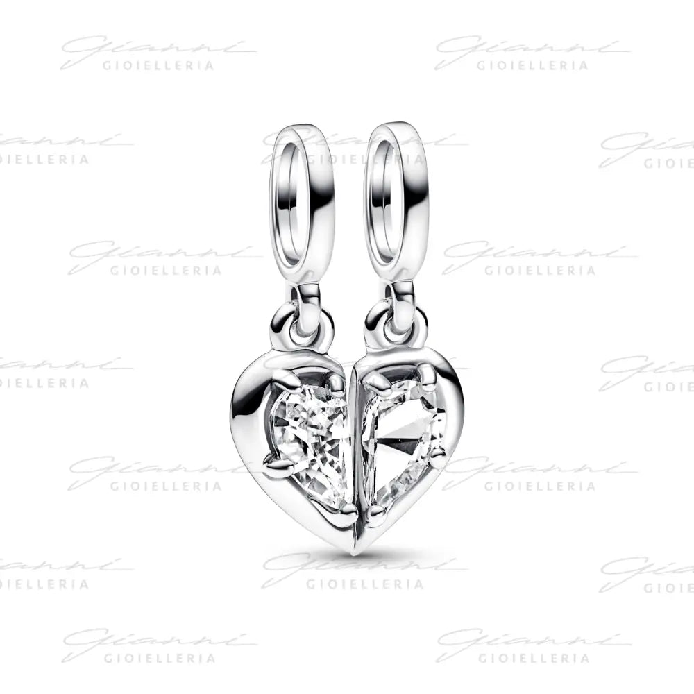 Charm Pandora - Pendente Cuore Mamma e Figlia Divisibile Charm