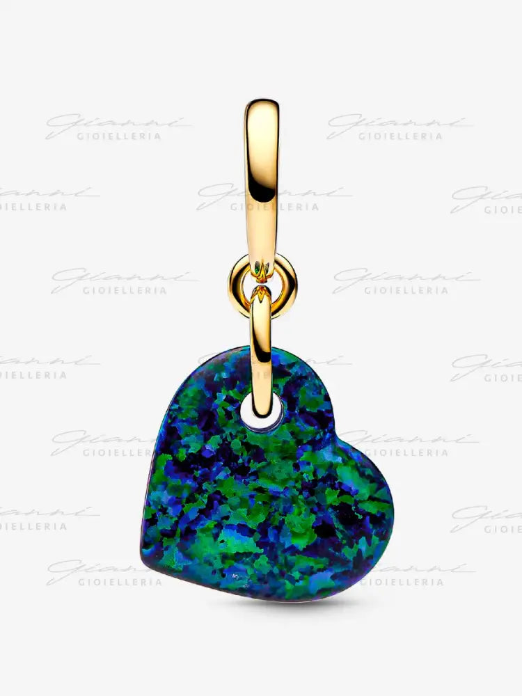 Charm Pandora - Pendente Cuore Opale Verde e Blu Charm