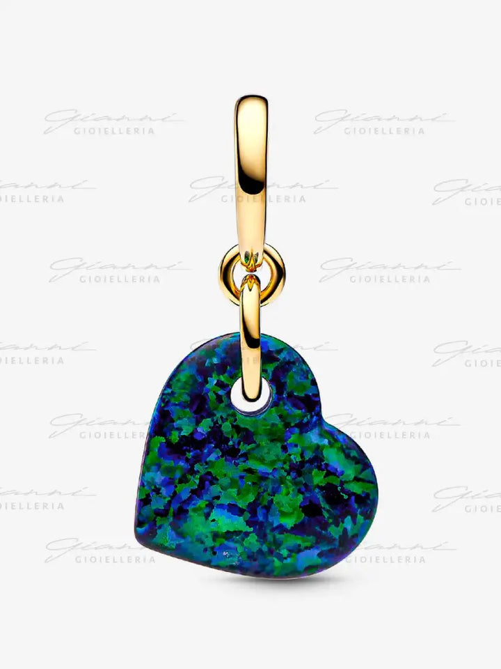 Charm Pandora - Pendente Cuore Opale Verde e Blu Charm