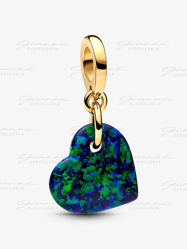 Charm Pandora - Pendente Cuore Opale Verde e Blu Charm