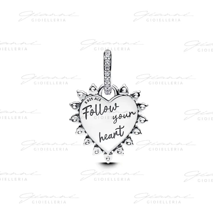 Charm Pandora - Pendente Cuore Rosso con Freccia Grievole Charm