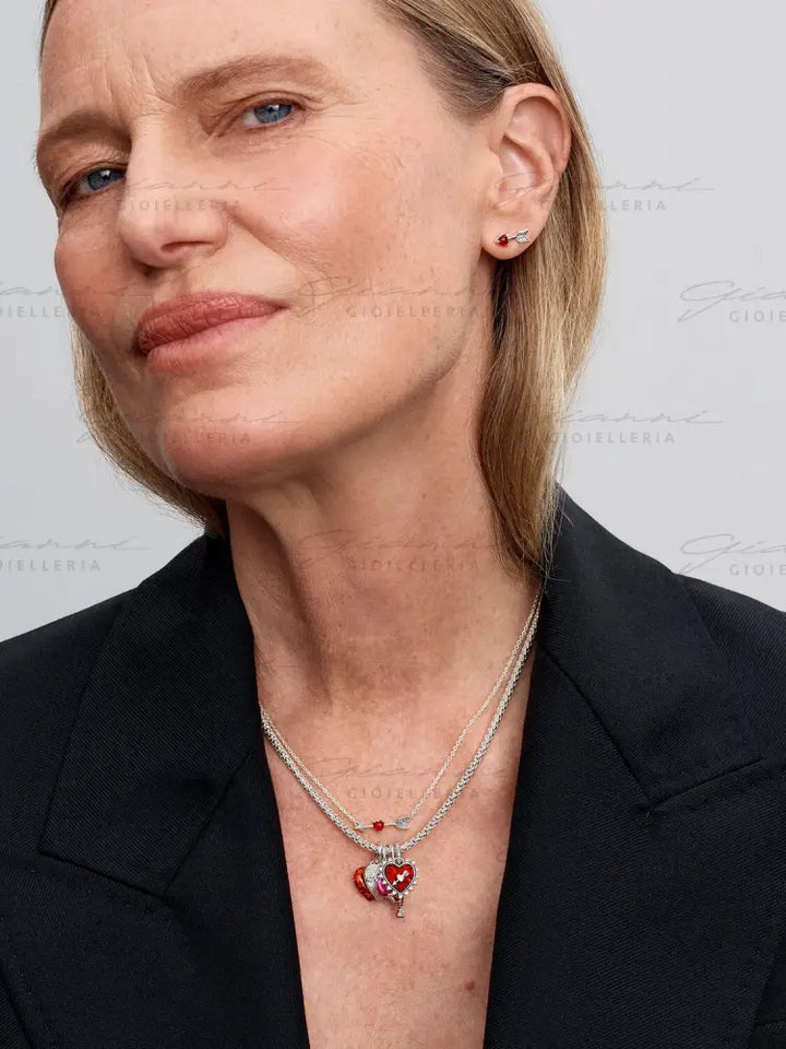 Charm Pandora - Pendente Cuore Rosso con Freccia Grievole Charm