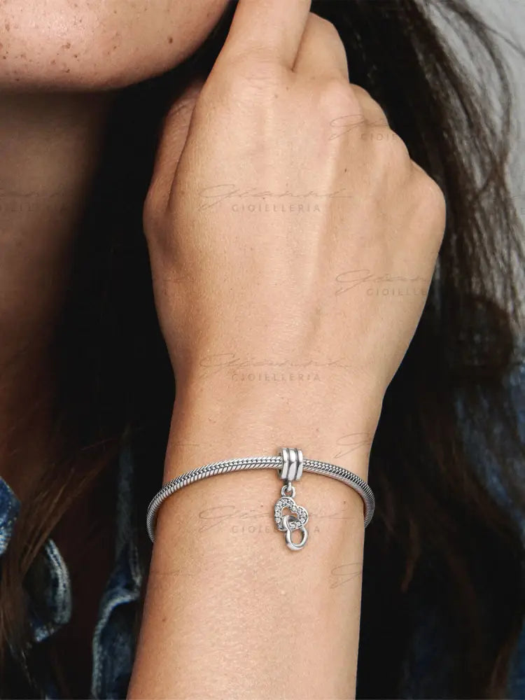 Charm Pandora - Pendente Cuori intrecciati Charm