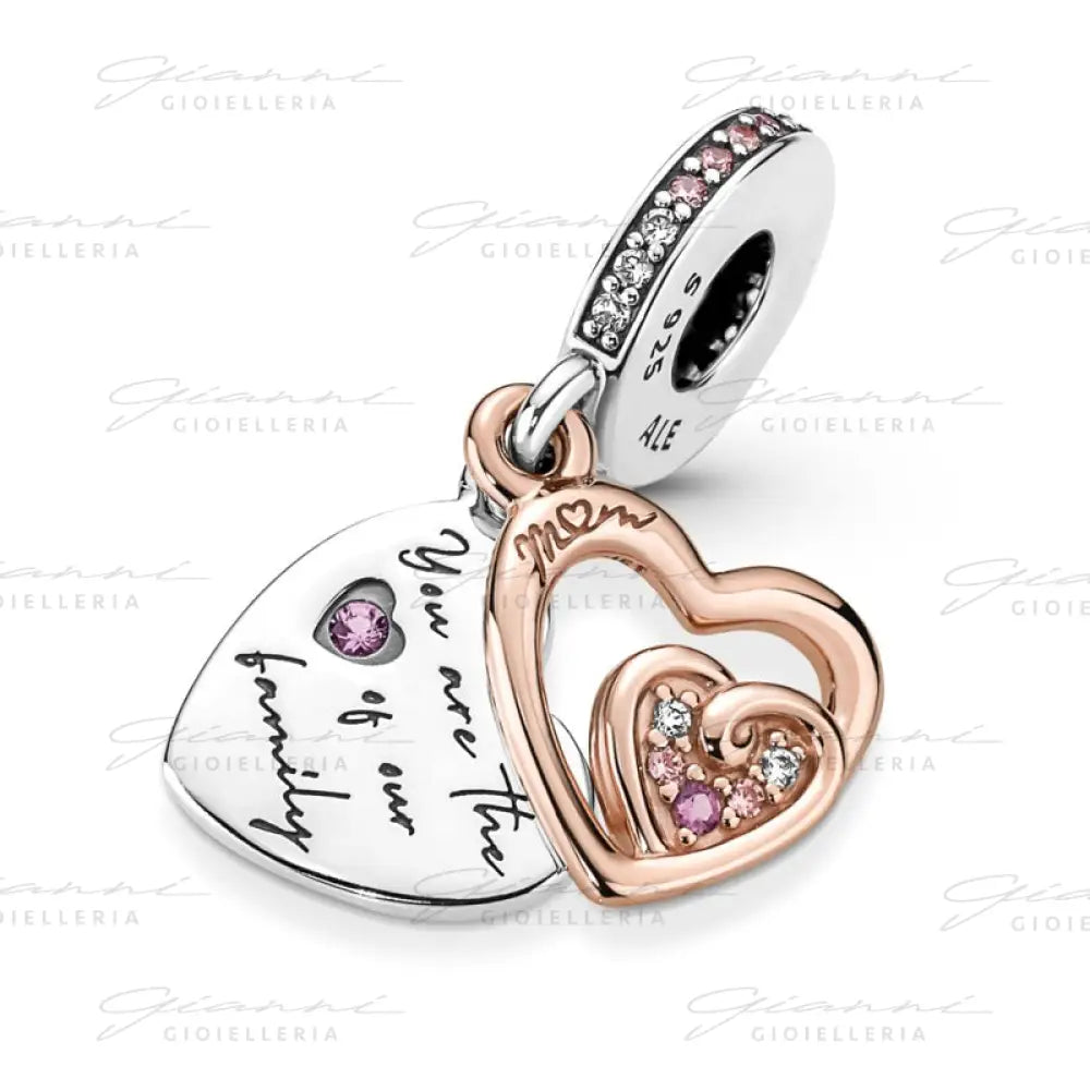 Charm Pandora - Pendente Cuori Intrecciati e Famiglia Charm
