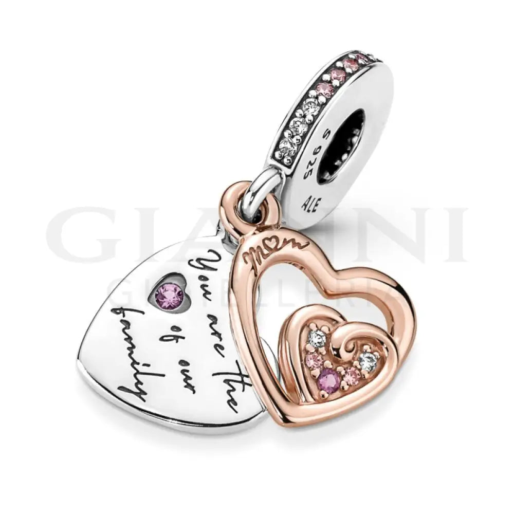 Charm Pandora - Pendente Cuori Intrecciati e Famiglia Charm