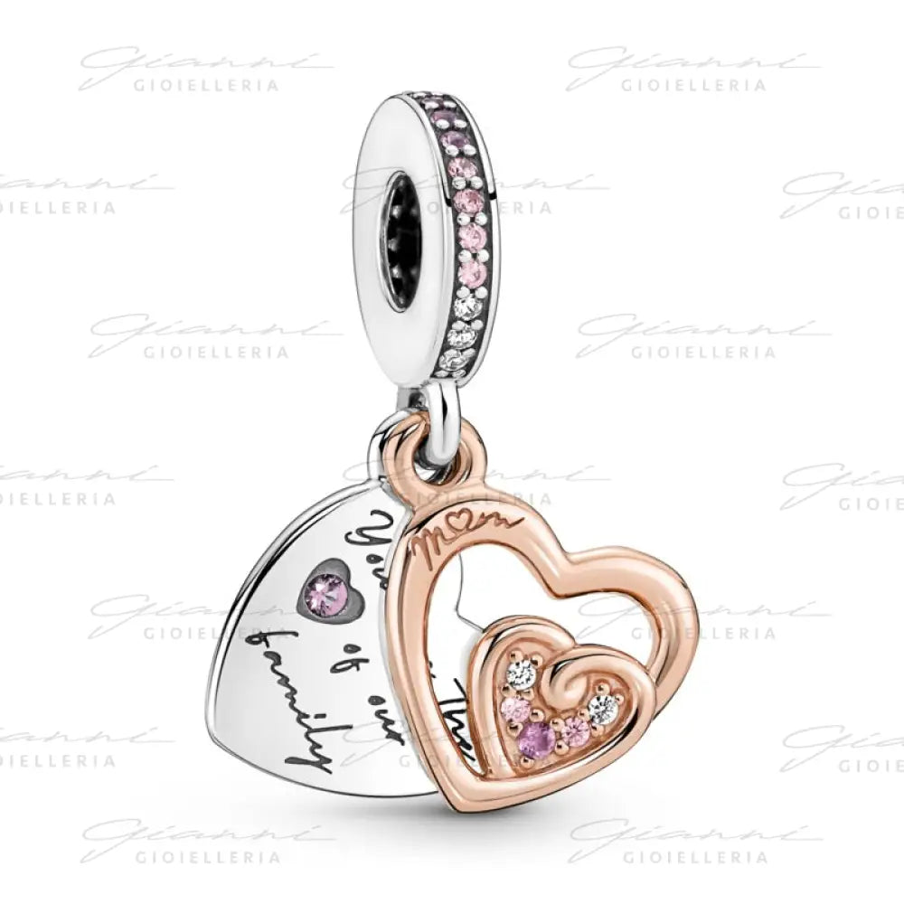 Charm Pandora - Pendente Cuori Intrecciati e Famiglia Charm