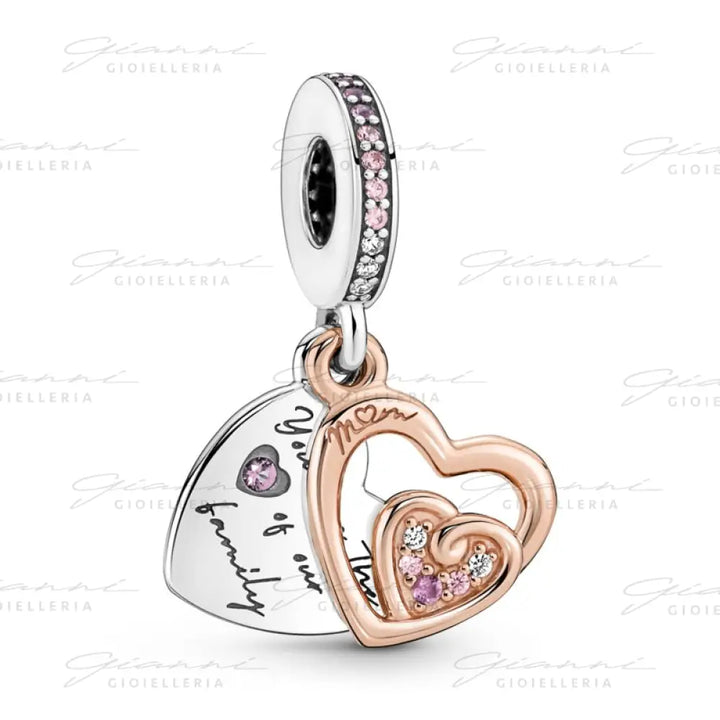 Charm Pandora - Pendente Cuori Intrecciati e Famiglia Charm