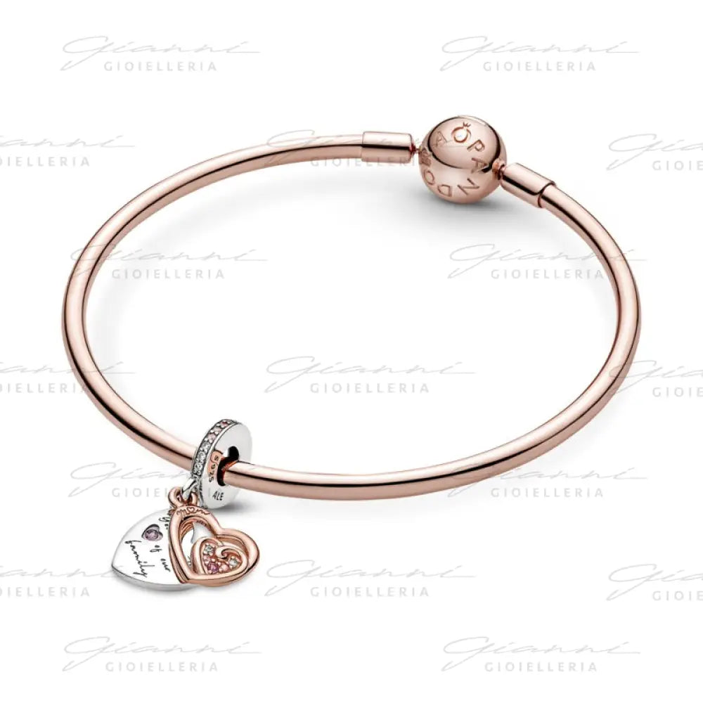 Charm Pandora - Pendente Cuori Intrecciati e Famiglia Charm
