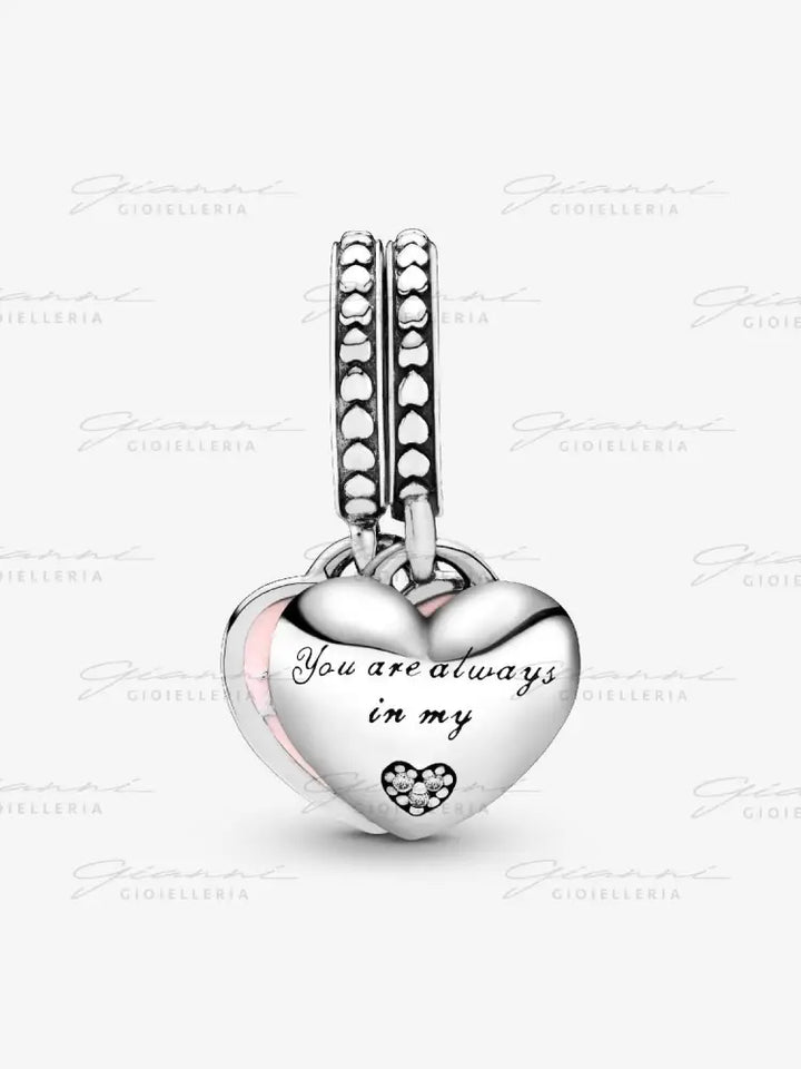 Charm Pandora - Pendente Cuori Mamma & Figlia Charm