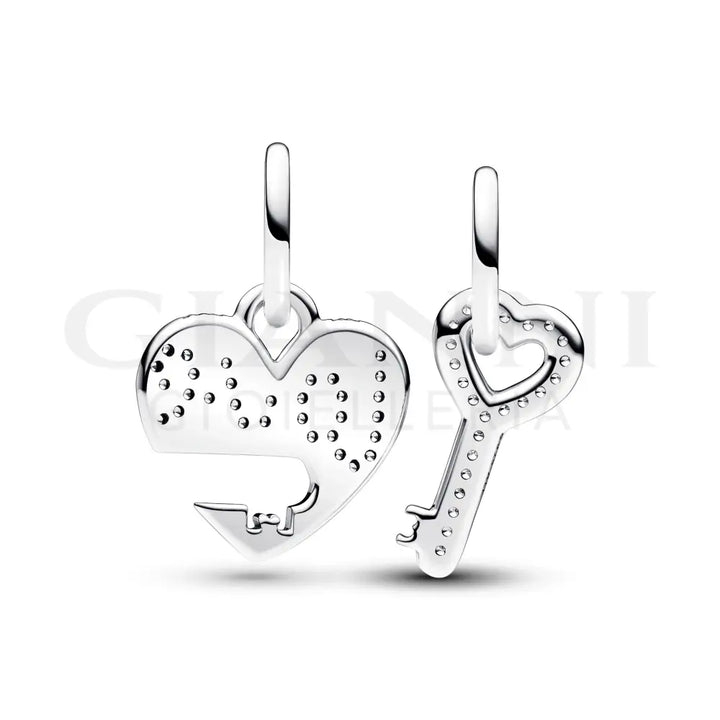 Charm Pandora - Pendente Divisibile Cuore e Chiave Charm