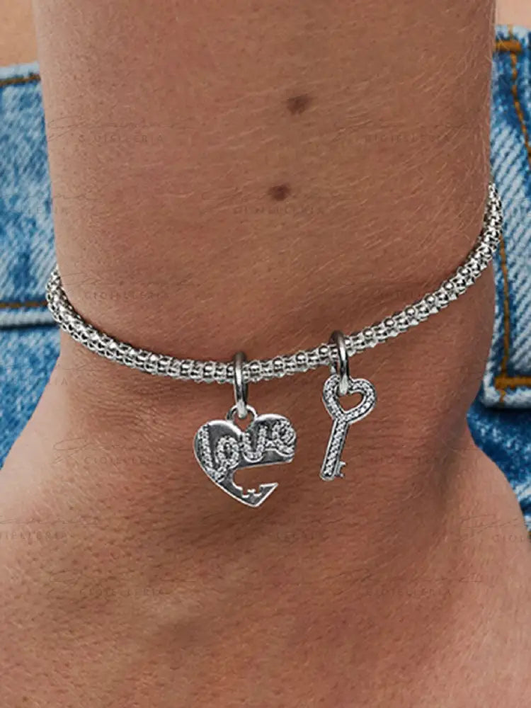 Charm Pandora - Pendente Divisibile Cuore e Chiave Charm