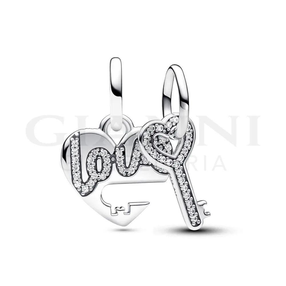 Charm Pandora - Pendente Divisibile Cuore e Chiave Charm