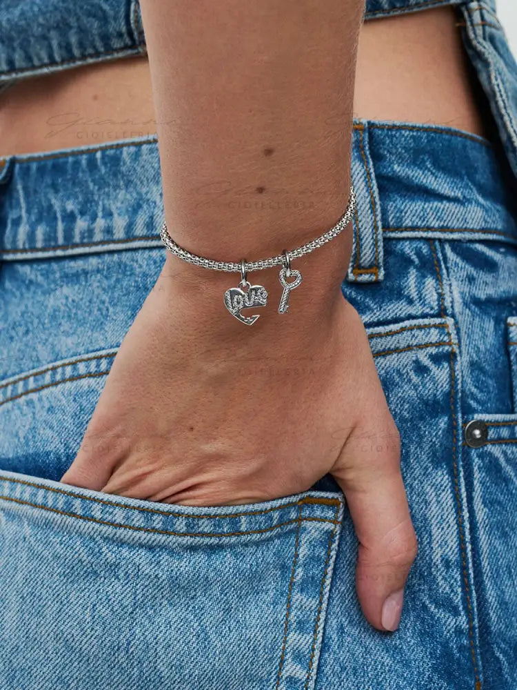Charm Pandora - Pendente Divisibile Cuore e Chiave Charm