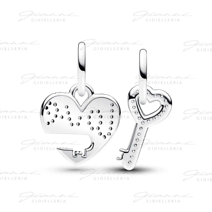 Charm Pandora - Pendente Divisibile Cuore e Chiave Charm