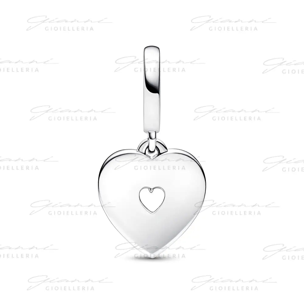 Charm Pandora - Pendente Doppio Cuore con Perle d’Acqua Dolce Coltivate Charm