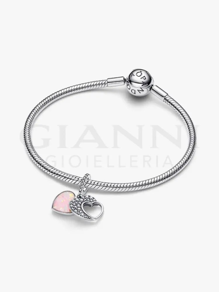 Charm Pandora - Pendente Doppio Cuore Mamma Sei Bellissima - Charm