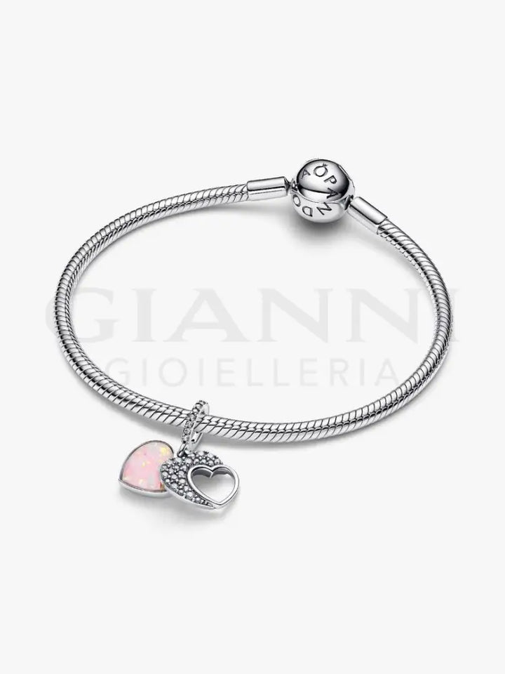 Charm Pandora - Pendente Doppio Cuore Mamma Sei Bellissima - Charm