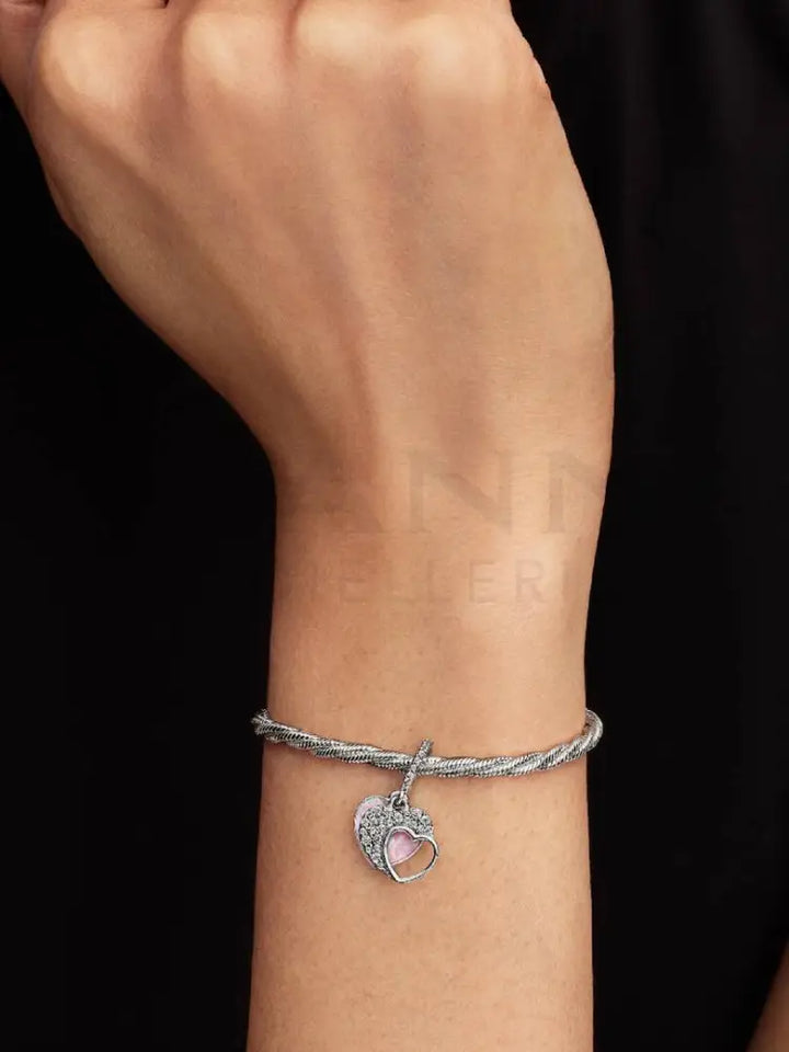 Charm Pandora - Pendente Doppio Cuore Mamma Sei Bellissima - Charm