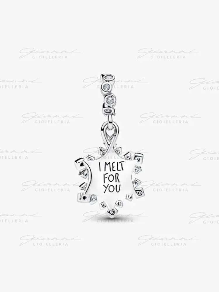 Charm Pandora - Pendente Doppio Fiocco di Neve Opalescente Charm