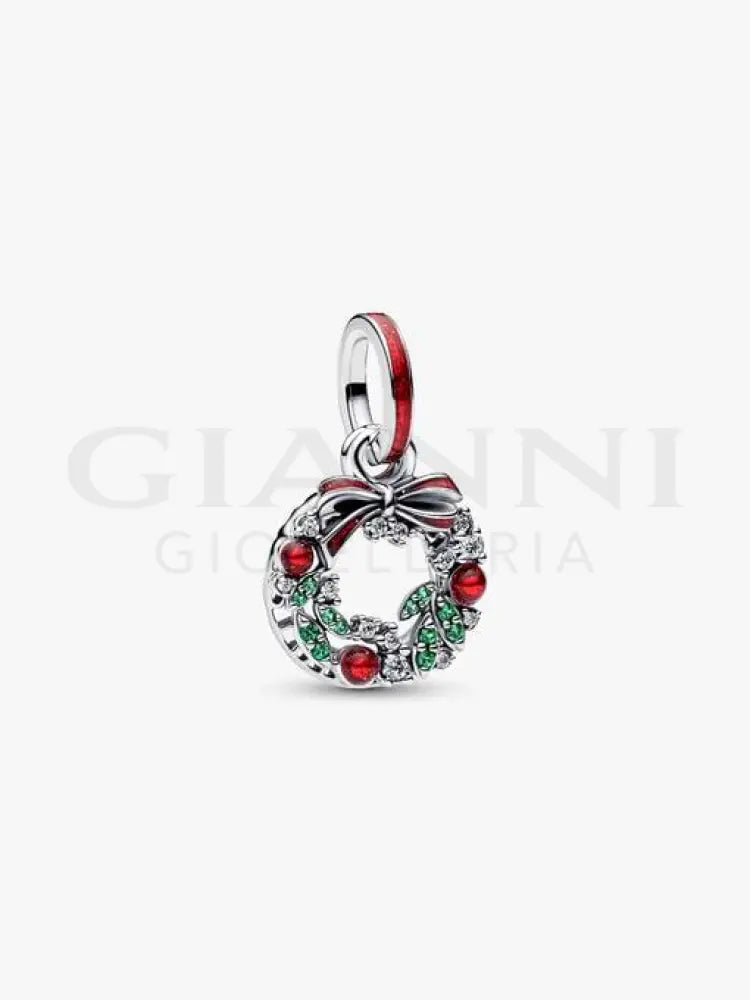 Charm Pandora - Pendente Doppio Ghirlanda di Natale Charm