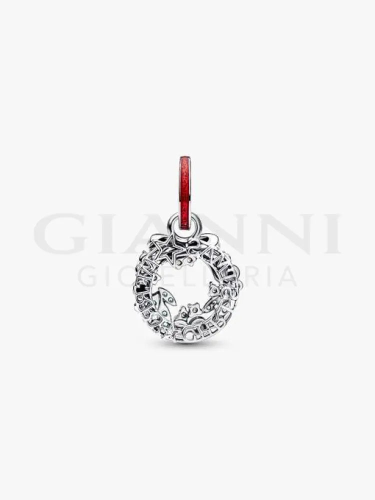 Charm Pandora - Pendente Doppio Ghirlanda di Natale Charm