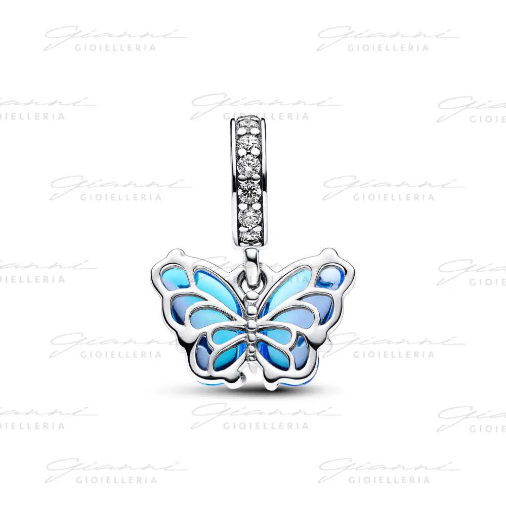 Charm Pandora - Pendente Farfalla Vetro di Murano Blu Charm