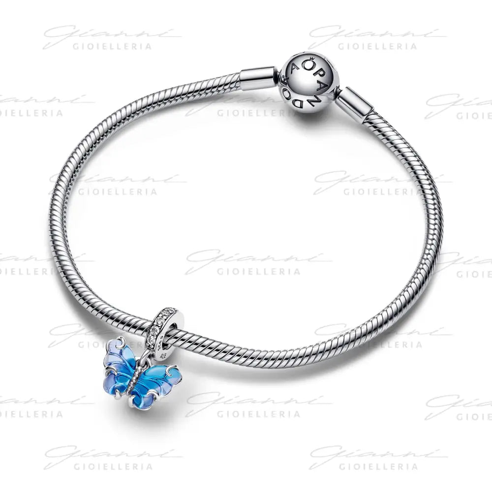 Charm Pandora - Pendente Farfalla Vetro di Murano Blu Charm
