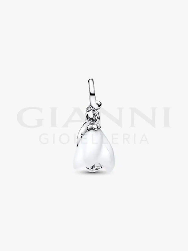 Charm Pandora - Pendente Fiore Bucaneve Vetro di Murano Charm