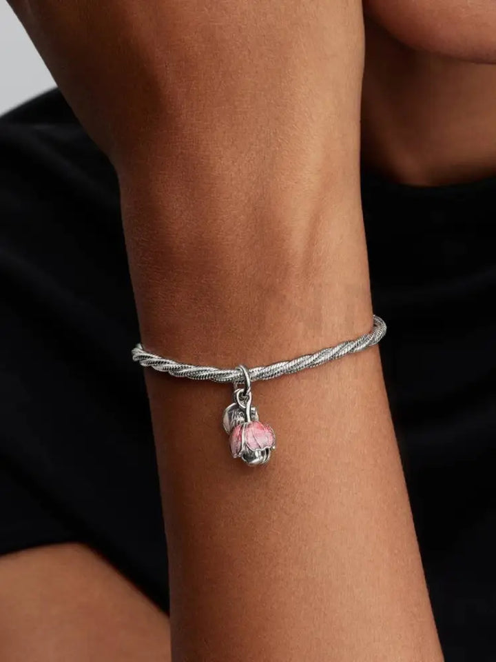 Charm Pandora - Pendente Fiore ’Thank you’ - Charm