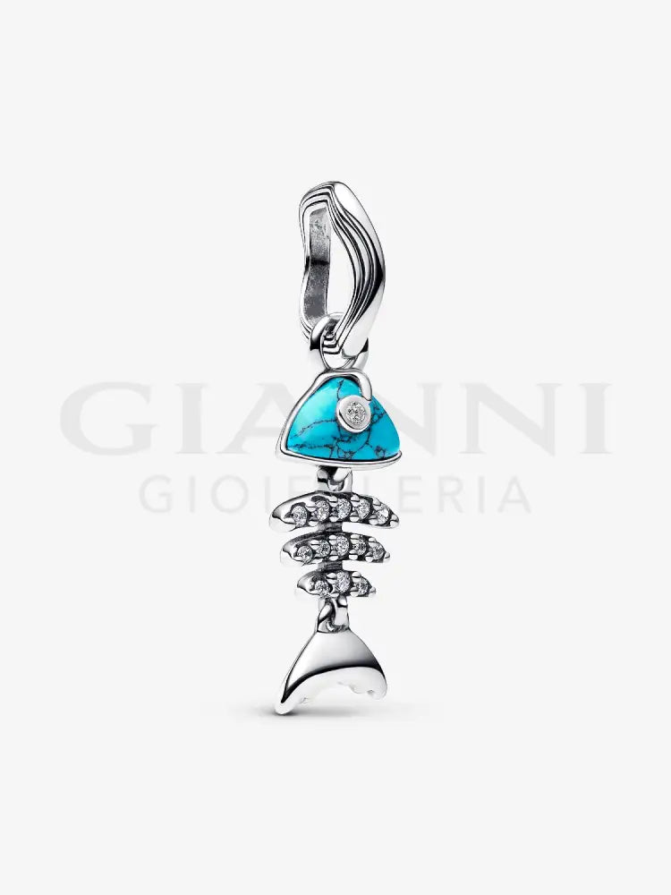 Charm Pandora - Pendente Lisca Di Pesce Turchese Charm
