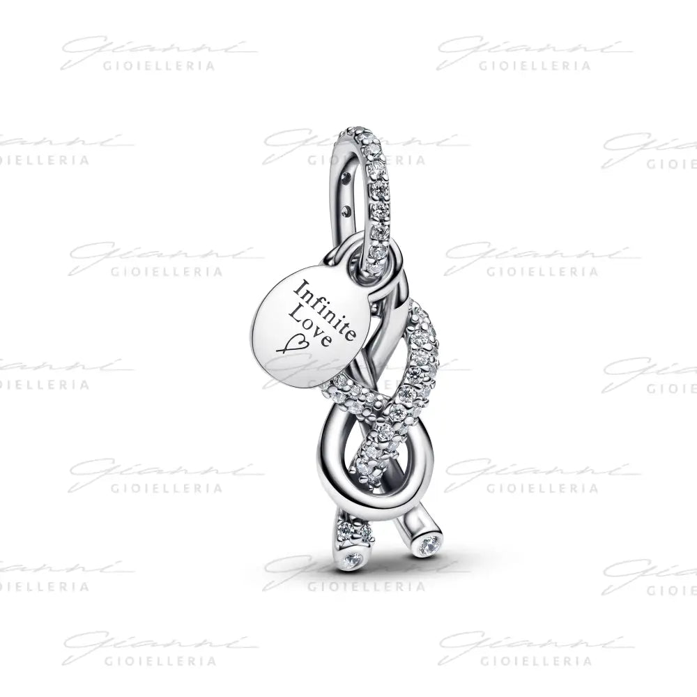 Charm Pandora - Pendente Nodo Infinito e Pavè Charm