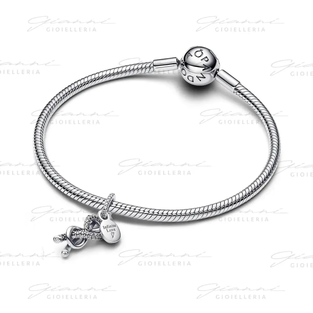 Charm Pandora - Pendente Nodo Infinito e Pavè Charm