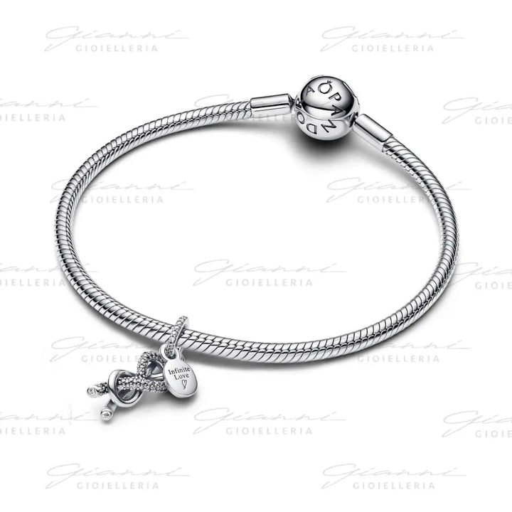 Charm Pandora - Pendente Nodo Infinito e Pavè Charm