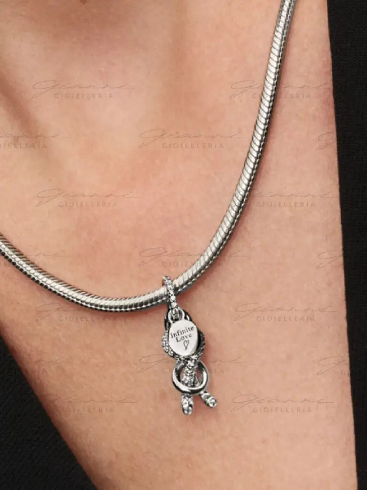 Charm Pandora - Pendente Nodo Infinito e Pavè Charm