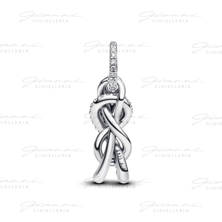 Charm Pandora - Pendente Nodo Infinito e Pavè Charm