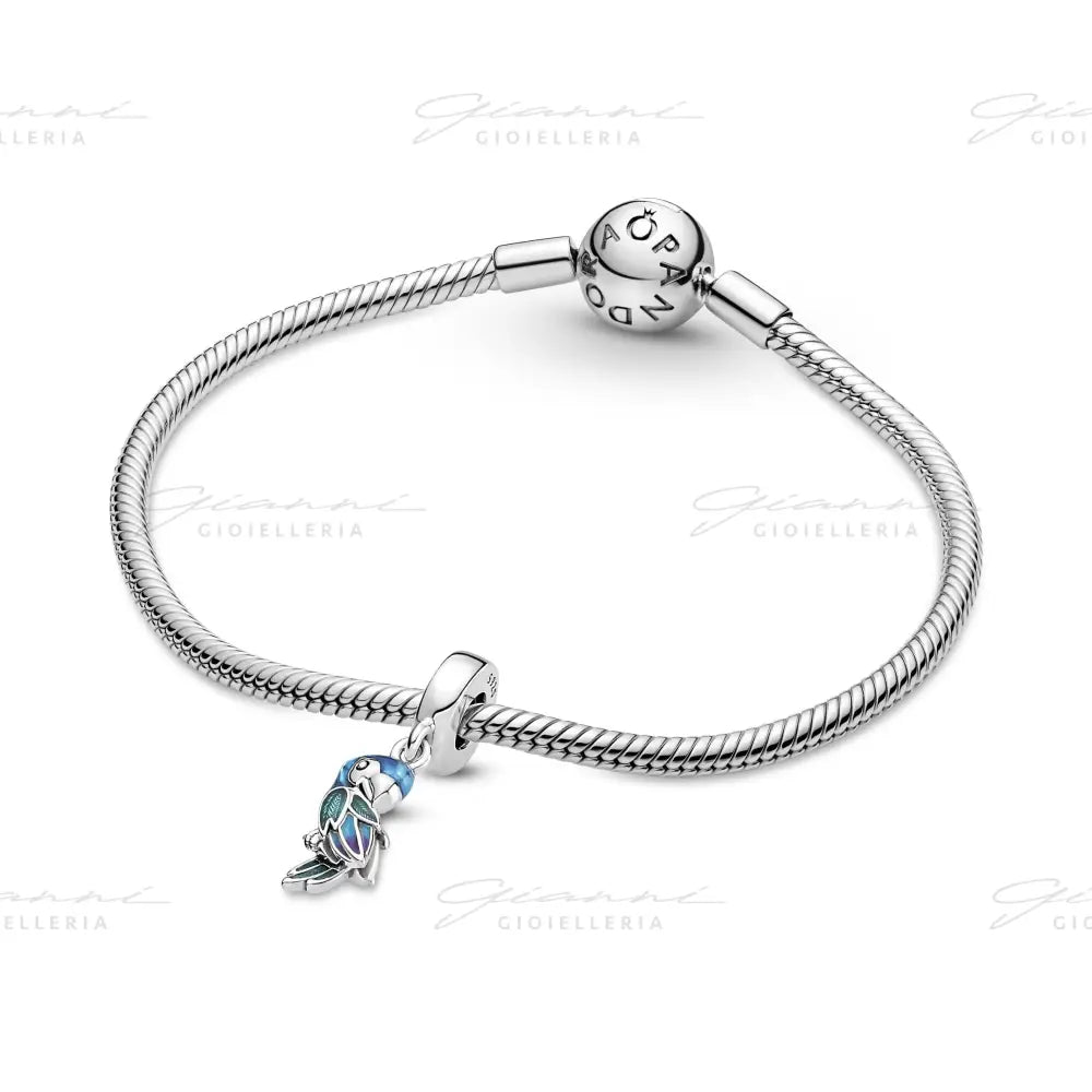 Charm Pandora - Pendente Pandora Pappagallo del Paradiso Rifinito a mano Charm