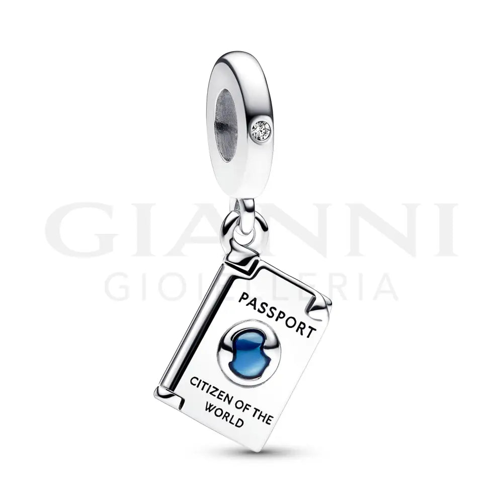 Charm Pandora - Pendente Passaporto Apribile ’Citizen of the World’ Charm