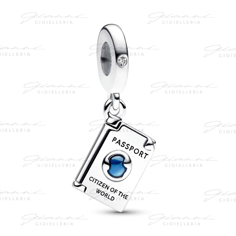 Charm Pandora - Pendente Passaporto Apribile ’Citizen of the World’ Charm